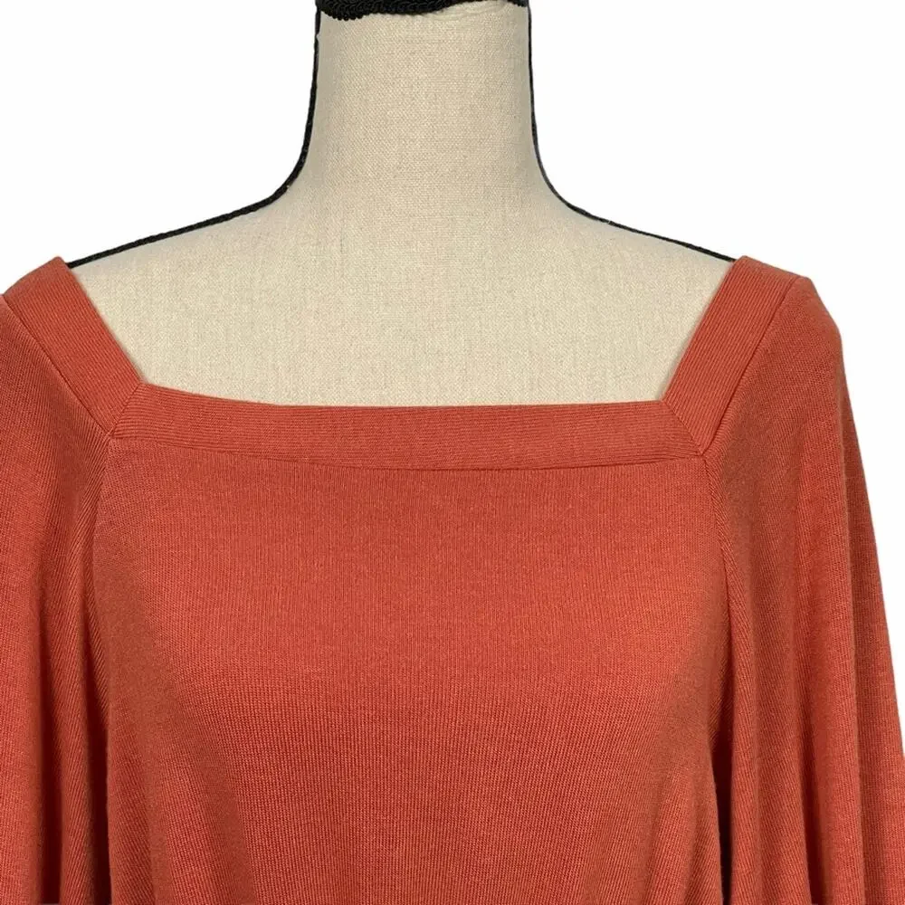 Free People Smocked Waist Long Sleeve Top Copper Size XS NEW